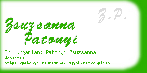 zsuzsanna patonyi business card